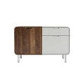 **Technische Titel in het Nederlands: Moderne dressoir met houten en witte afwerking**